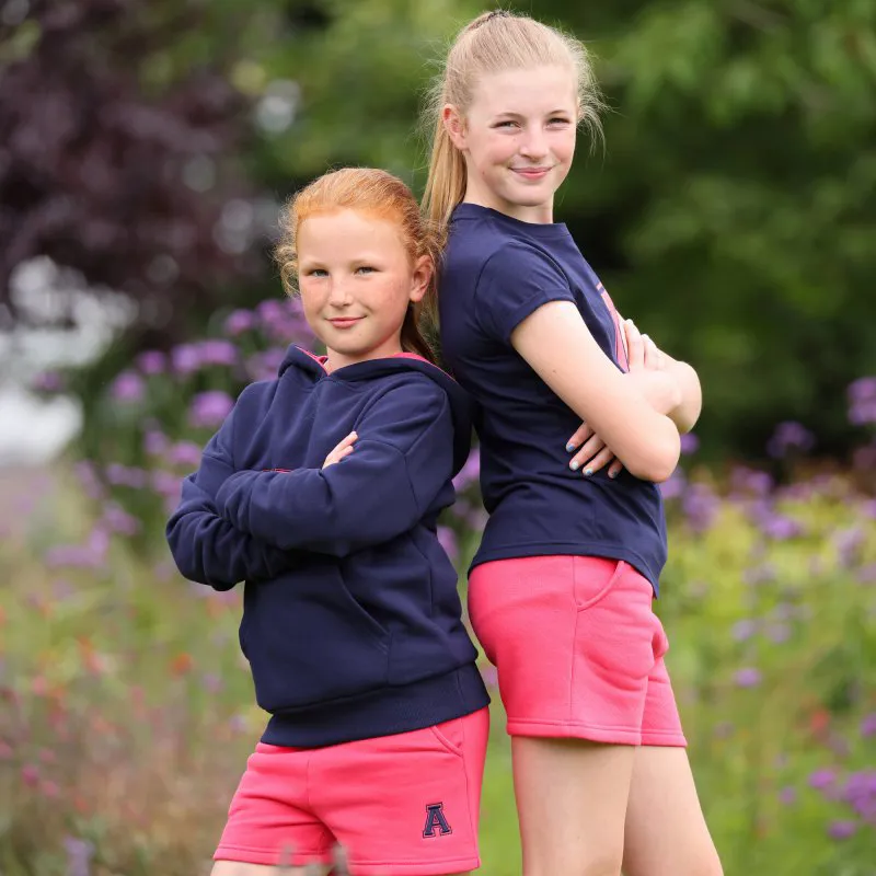 Aubrion Serene Shorts - Young Rider in Coral-2